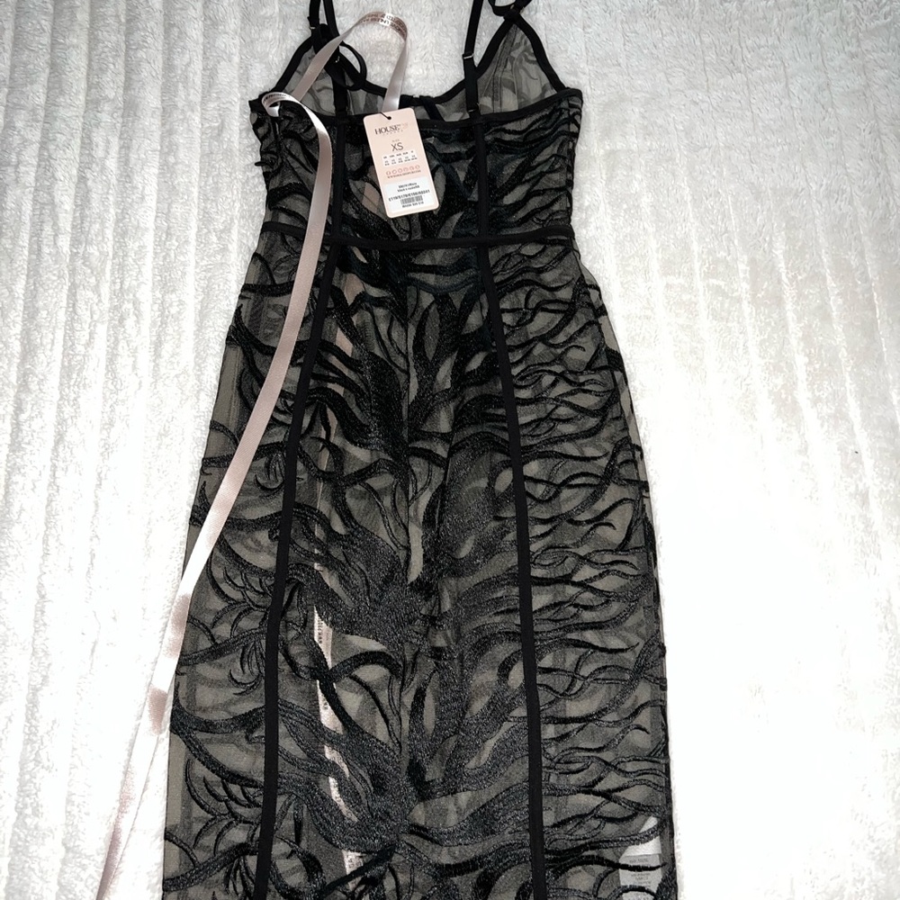 Black Mesh Transparent Dress